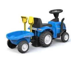 Tractor Loopwagen - New Holland Met Kar 5 Tractor Loopwagen - New Holland Met Kar -Little Dutch Winkel happy baby tractor loopwagen new holland met kar 1