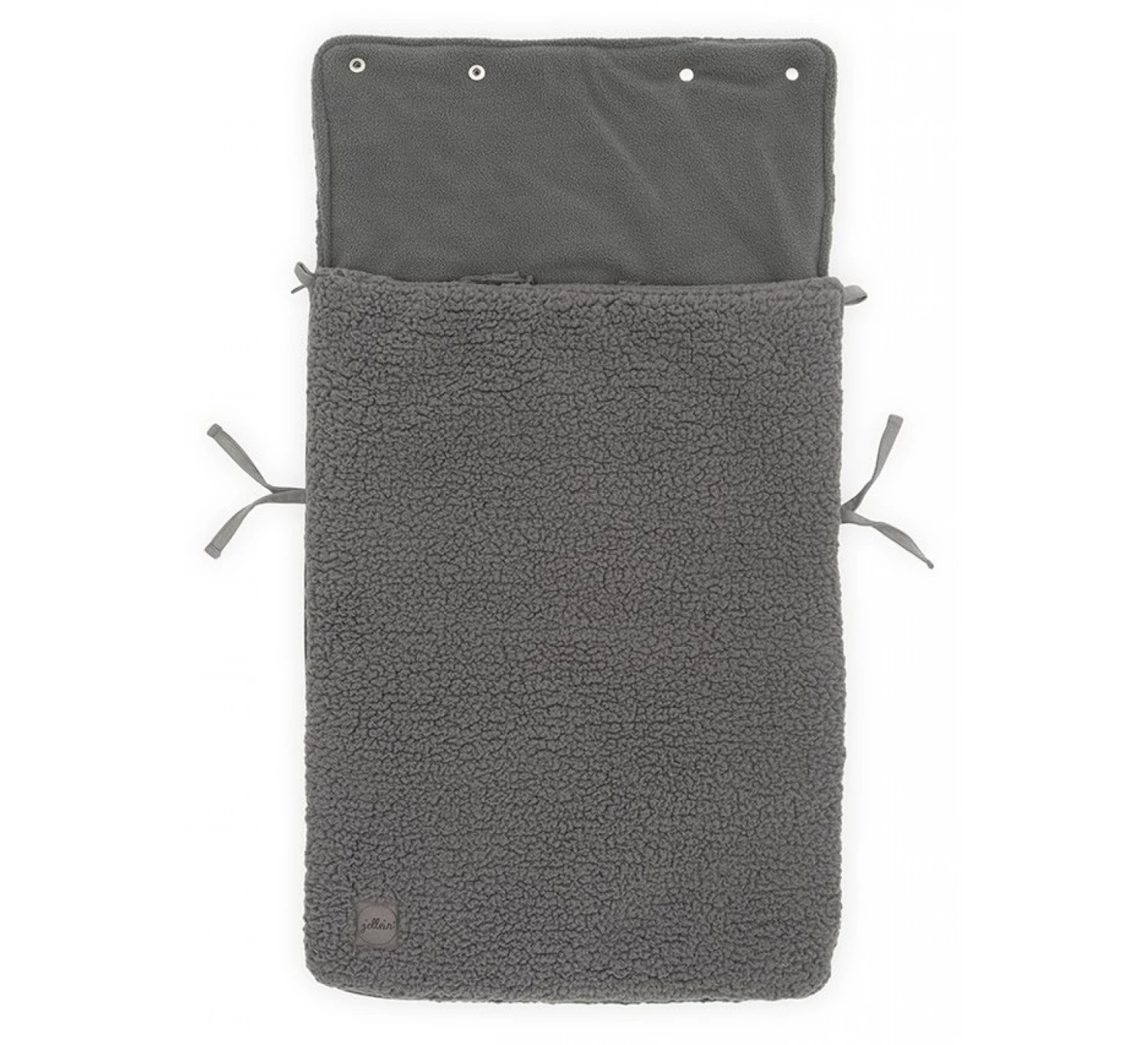 Jollein Voetenzak 3/5 Teddy - Storm Grey 3 Jollein Voetenzak 3/5 Teddy - Storm Grey - Afbeelding 2