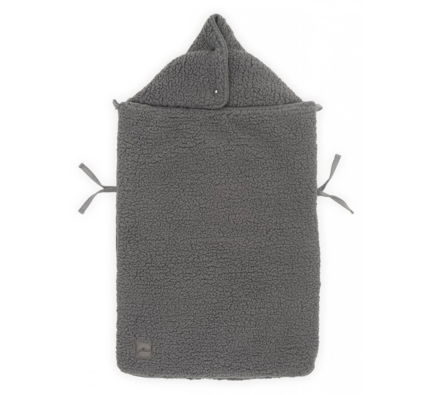 Jollein Voetenzak 3/5 Teddy - Storm Grey 4 Jollein Voetenzak 3/5 Teddy - Storm Grey - Afbeelding 3