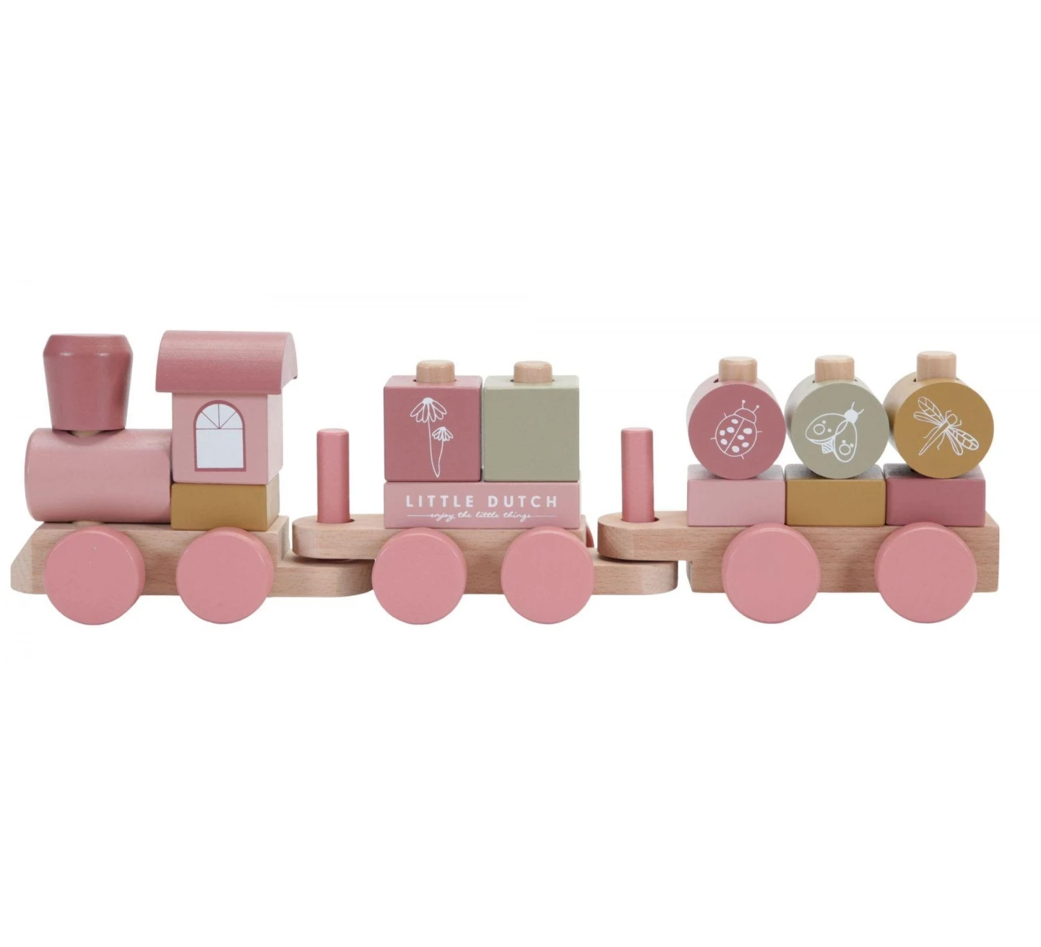 Little Dutch Houten Blokkentrein 3 Little Dutch Houten Blokkentrein