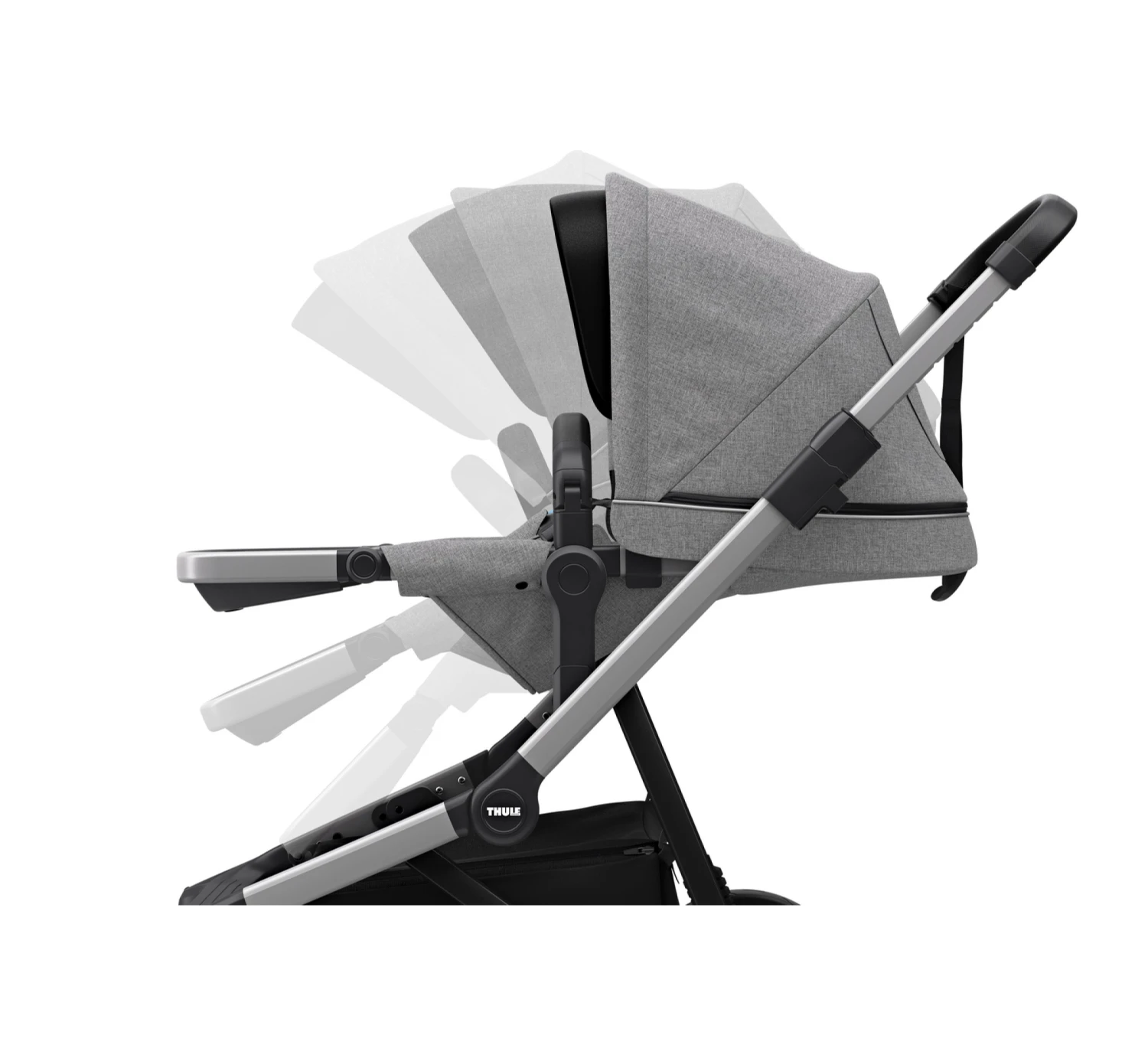 Thule Sleek Kinderwagen - Grey Melange 4 Thule Sleek Kinderwagen - Grey Melange - Afbeelding 2